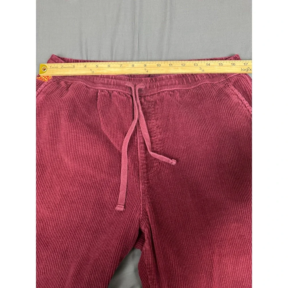 Empyre Relaxed Fit Corduroy Pants Mens Large Burgundy Maroon Skate Trousers L
